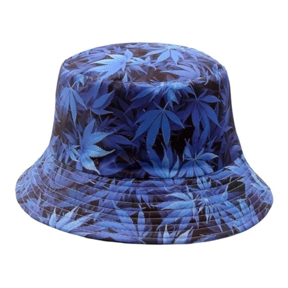 Unisex Leaf Print Bucket Hat - Picture 1 of 4